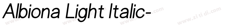Albiona Light Italic字体转换